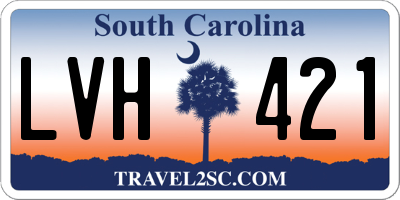 SC license plate LVH421