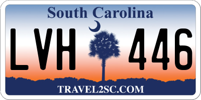 SC license plate LVH446