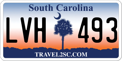 SC license plate LVH493