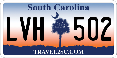 SC license plate LVH502