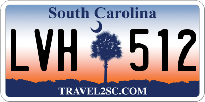 SC license plate LVH512