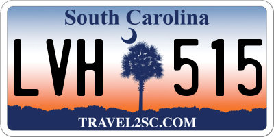 SC license plate LVH515