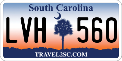 SC license plate LVH560
