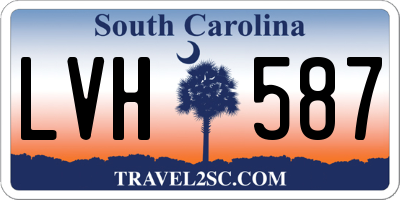 SC license plate LVH587