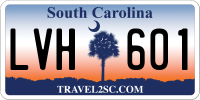 SC license plate LVH601