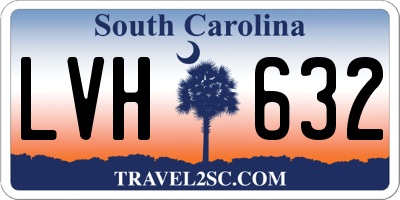 SC license plate LVH632