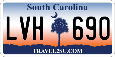 SC license plate LVH690
