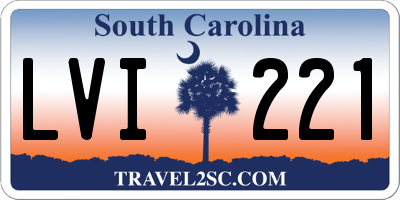 SC license plate LVI221