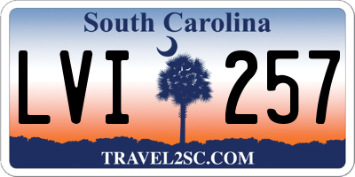 SC license plate LVI257