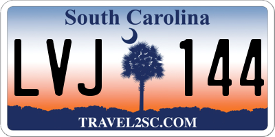 SC license plate LVJ144