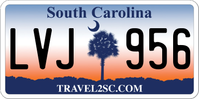 SC license plate LVJ956