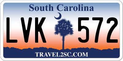 SC license plate LVK572