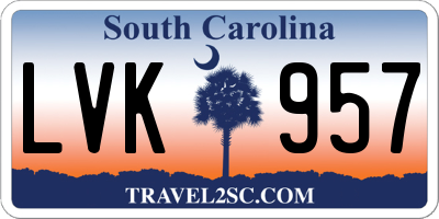 SC license plate LVK957