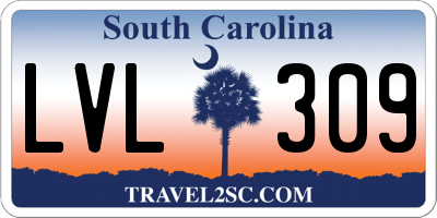 SC license plate LVL309