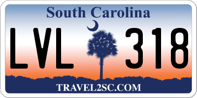 SC license plate LVL318