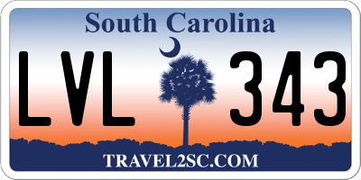 SC license plate LVL343