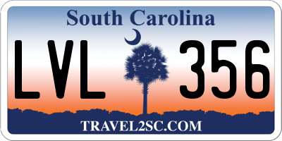 SC license plate LVL356