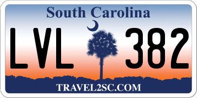 SC license plate LVL382