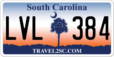 SC license plate LVL384