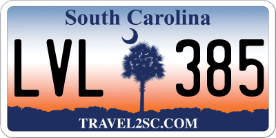 SC license plate LVL385
