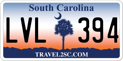 SC license plate LVL394