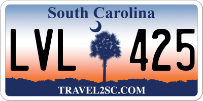 SC license plate LVL425
