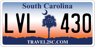 SC license plate LVL430