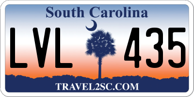 SC license plate LVL435