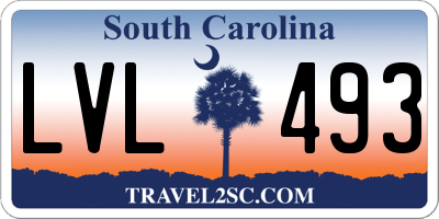 SC license plate LVL493