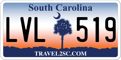 SC license plate LVL519