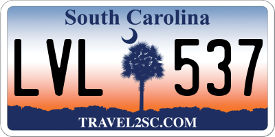 SC license plate LVL537