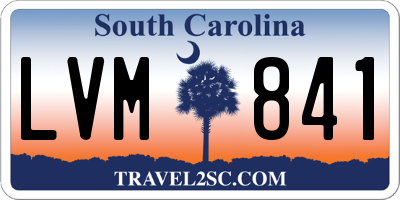 SC license plate LVM841