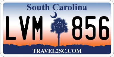 SC license plate LVM856