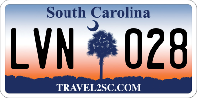 SC license plate LVN028