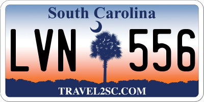 SC license plate LVN556