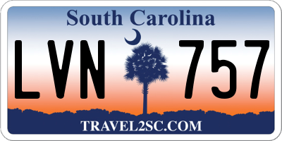 SC license plate LVN757