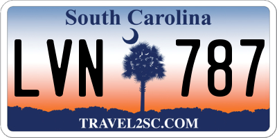 SC license plate LVN787