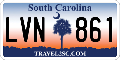 SC license plate LVN861