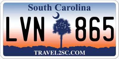 SC license plate LVN865