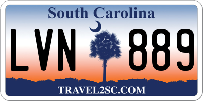 SC license plate LVN889