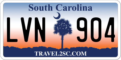 SC license plate LVN904