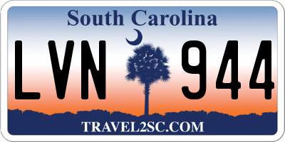 SC license plate LVN944