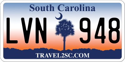SC license plate LVN948