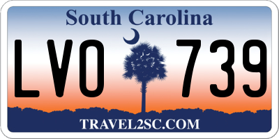 SC license plate LVO739