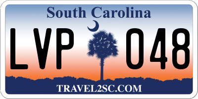 SC license plate LVP048
