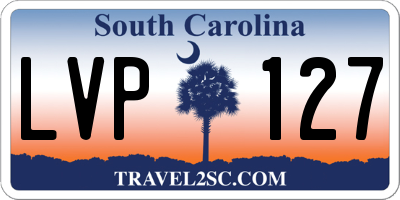 SC license plate LVP127