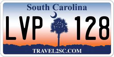SC license plate LVP128