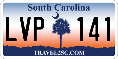 SC license plate LVP141