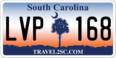 SC license plate LVP168