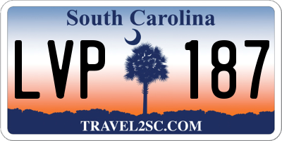 SC license plate LVP187